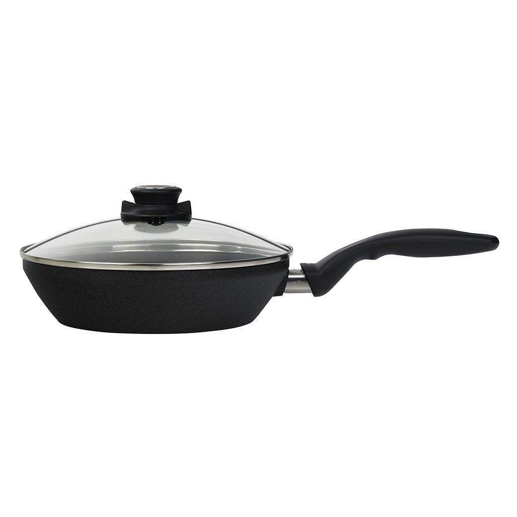 Swiss Diamond Skillets &amp; Frying Pans 9.5&quot; (2.2 Qt) Swiss Diamond XD Nonstick Edge Stir Fry Pan with Lid JL-Hufford