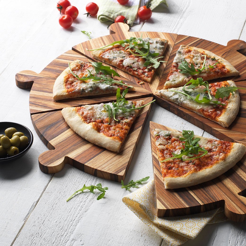 TeakHaus Cutting Boards Proteak Antipasto and Pizza Serving Platter JL-Hufford