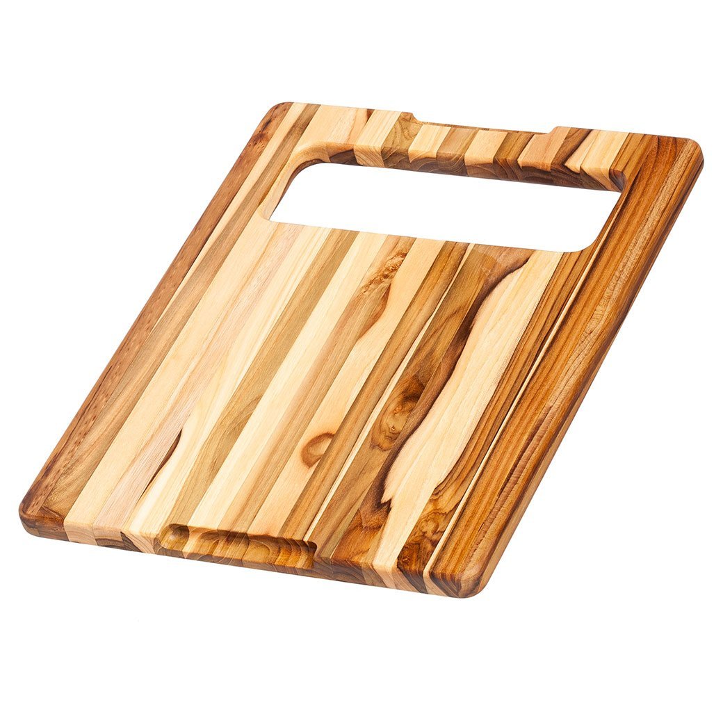 TeakHaus Cutting Boards Proteak Edge Grain Chop and Serve, 15.5&quot; x 12&quot; x 0.75&quot; JL-Hufford