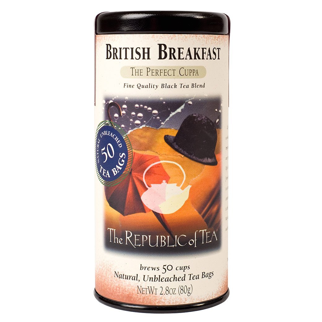 The Republic of Tea Gourmet Teas The Republic of Tea British Breakfast Bags Tin JL-Hufford