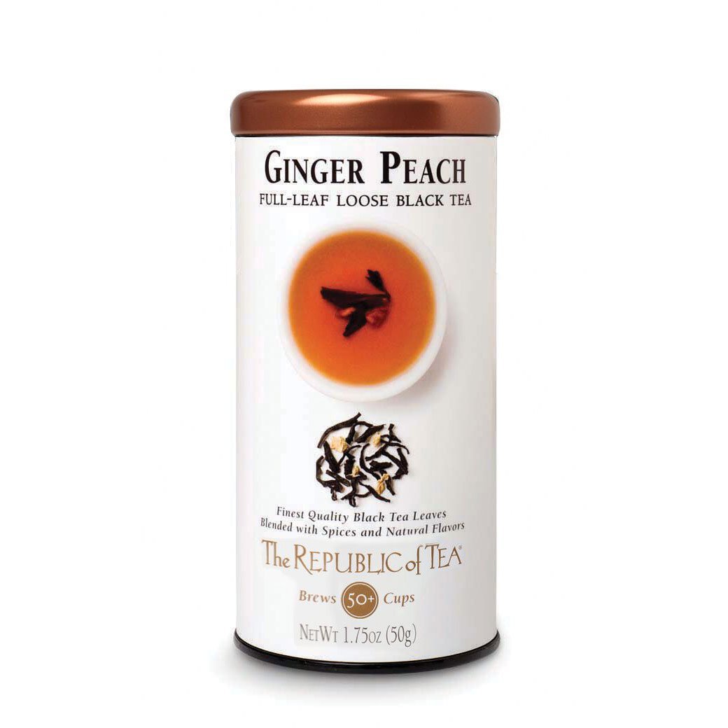 The Republic of Tea Gourmet Teas The Republic of Tea Ginger Peach Full-Leaf Loose Tin JL-Hufford