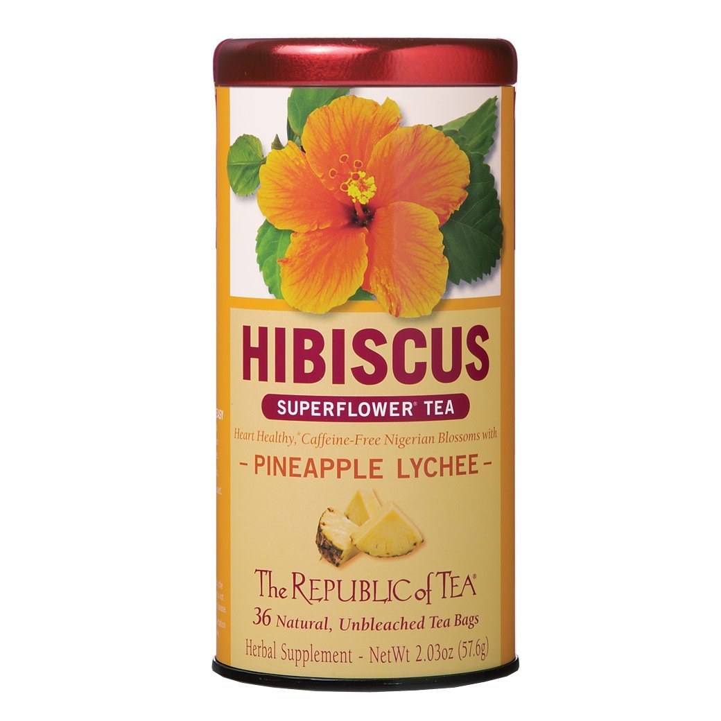 The Republic of Tea Gourmet Teas The Republic of Tea Hibiscus Pineapple Lychee Tea Bags 36 Ct. JL-Hufford