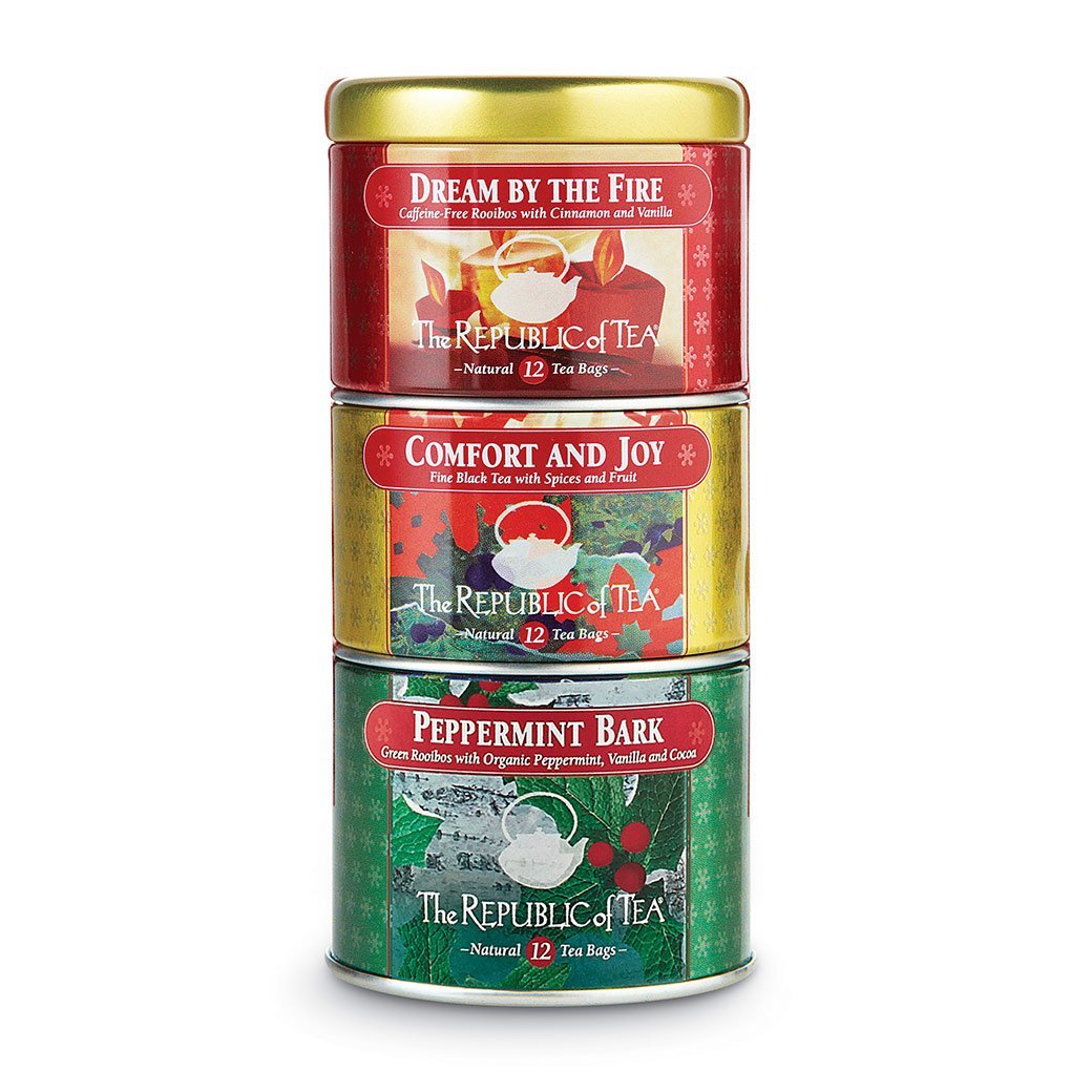 The Republic of Tea Gourmet Teas The Republic of Tea Holiday Stackable Tea Tin 36 Ct. JL-Hufford