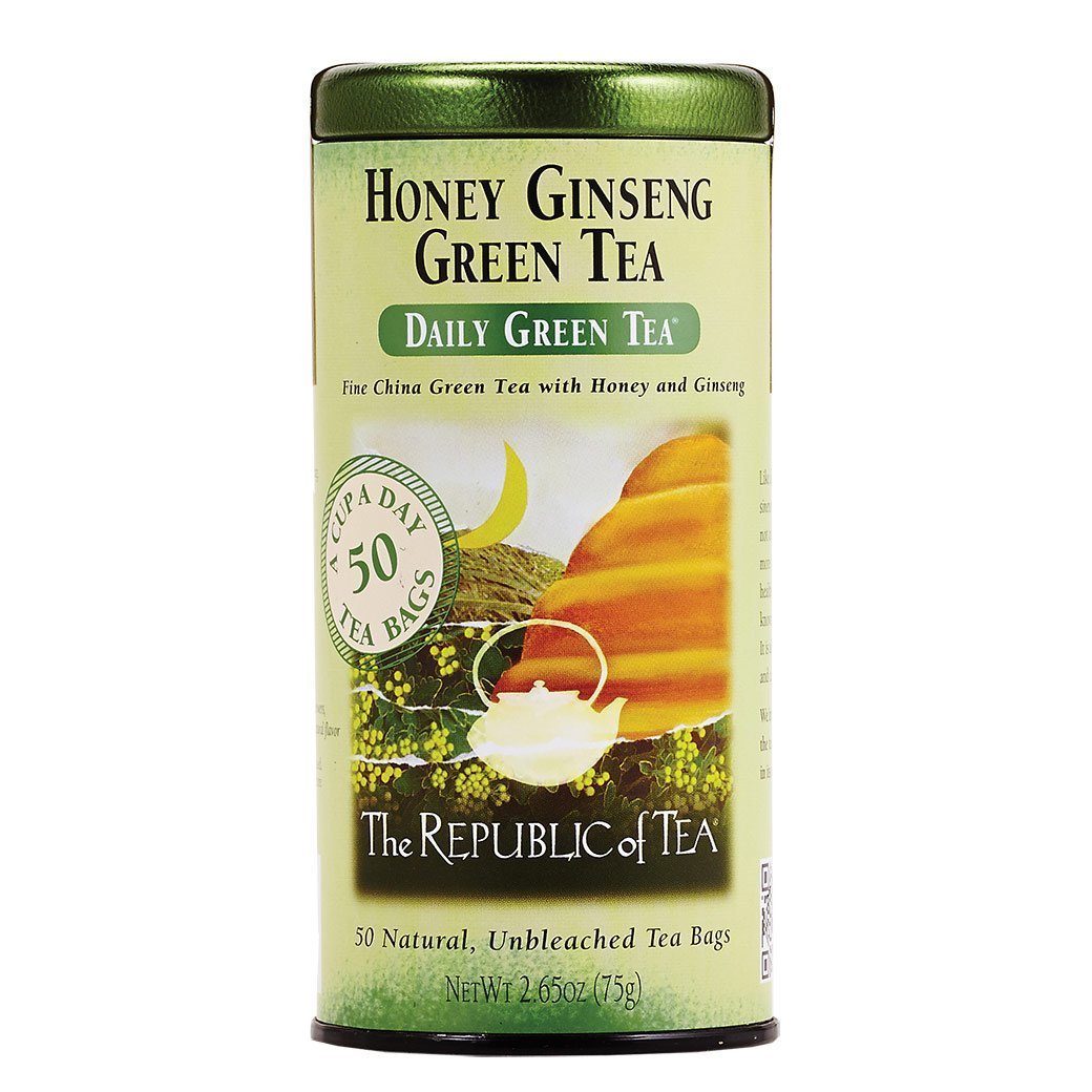 The Republic of Tea Gourmet Teas The Republic of Tea Honey Ginseng Green Tea Bags 50 Ct. JL-Hufford