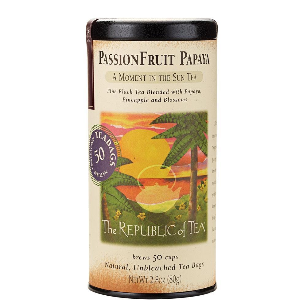 The Republic of Tea Gourmet Teas The Republic of Tea Passion Fruit Papaya Black Bags 50 Ct. JL-Hufford