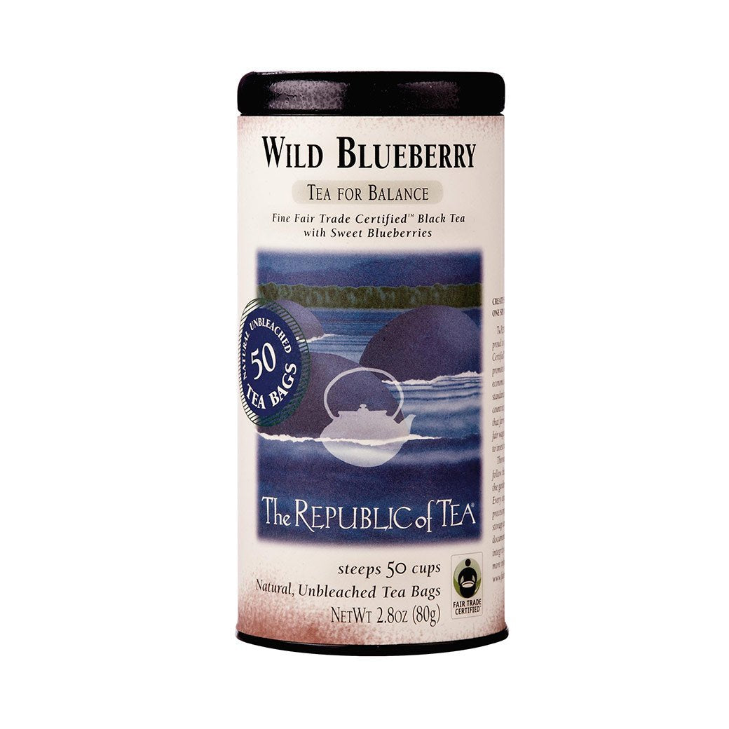 The Republic of Tea Gourmet Teas The Republic of Tea Wild Blueberry Black Tea Bags 50 Ct. JL-Hufford